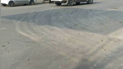 В городе Ош большегрузы оставляют за собой грязь на асфальте, - горожанин <i>(фото)</i>