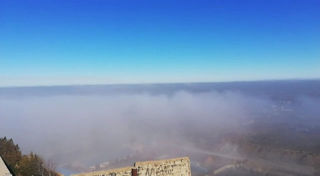 Смог или туман? Панорамное видео над Бишкеком