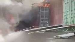 Еще видео пожара на рынке «Кудайберген». Видео