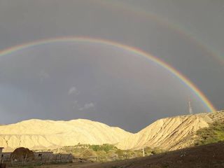 Фото — Двойная радуга на южном берегу Иссык-Куля