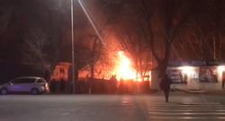 В селе Лебединовка произошел пожар. Видео