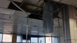 В ошском аэропорту ОАО «Международный аэропорт «Манас» протекает потолок, часть которого обвалилась. Видео и фото