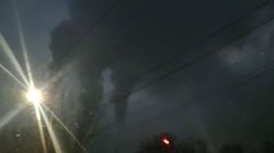 Жителей Бишкека пугает густой дым от ТЭЦ, который почти окутал небо. Видео