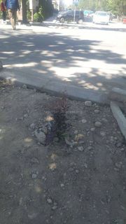 На Рыскулова-Турусбекова в Бишкеке недоделали тротуар (фото)