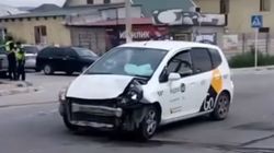 ДТП с участием машины «Яндекс Такси». Видео и фото