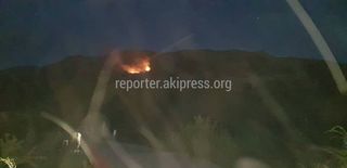 Фото — В горах недалеко от Беш-Кунгея вспыхнул пожар