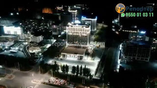 Красивый ночной вид Бишкека с высоты птичьего полета