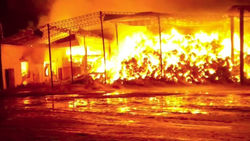 В Жайылском районе сгорело 20 тыс. тюков. Видео