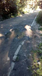 Фото — Когда отремонтируют тротуар в микрорайоне Аламедин-1?