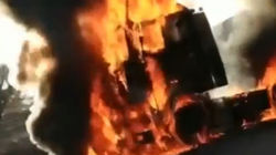 Еще одно видео горящего бензовоза в Жалал-Абаде
