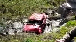 В Чуйской области машина слетела с моста. Видео