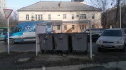 «Тазалык» потушил возгорание в мусорных баках на Боконбаева. Фото мэрии