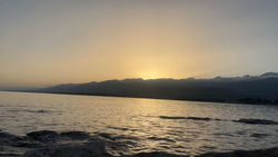 Красивый закат на Иссык-Куле. Таймлапс