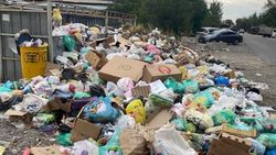 Гора мусора возле Ботсада. Фото