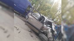 В районе села Ивановка произошло лобовое столкновение автомобилей «Мерседес Спринтер» и «Фольксваген Пассат» <i>(фото)</i>