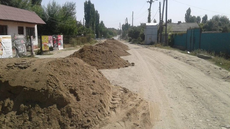 Фото — Ход строительства дорог в Таласской области — Tazabek