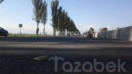 Фоторепортаж — Ход строительства автодороги Бишкек—аэропорт «Манас» — Tazabek