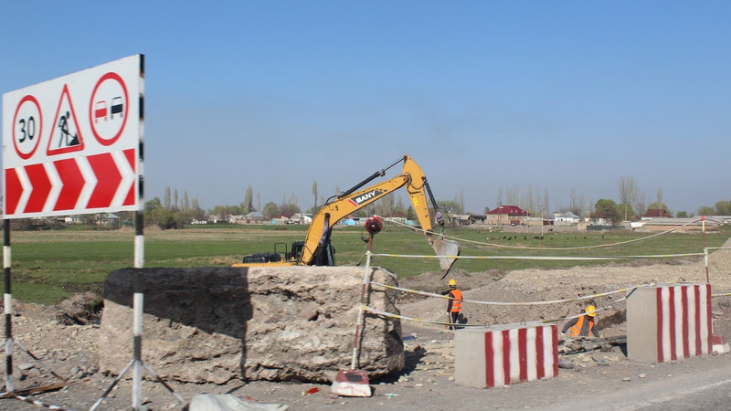 Минтранс проинформировал о ходе дорожных работ на участке Бишкек—Кара-Балта — Tazabek