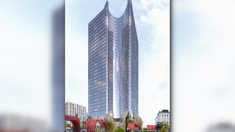 Архитекторы представили проект 37-этажного бизнес-центра, который будет построен в южной части Бишкека — Tazabek