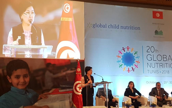 Министр образования и науки Г.Кудайбердиева выступила на глобальном форуме по детскому питанию