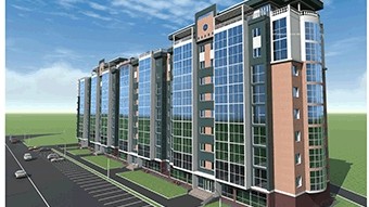 Градсовет утвердил проект по строительству 9-этажного дома в Ак-Орго с офисными и торговыми помещениями (эскиз) — Tazabek
