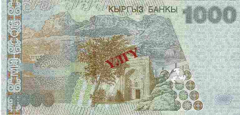 Валюта Кыргызстана - банкнота номиналом 1000 сомов образца 2000 года. АКИpress