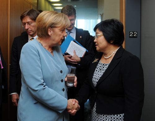 С Ангелой Меркель Сентябрь  2010 г