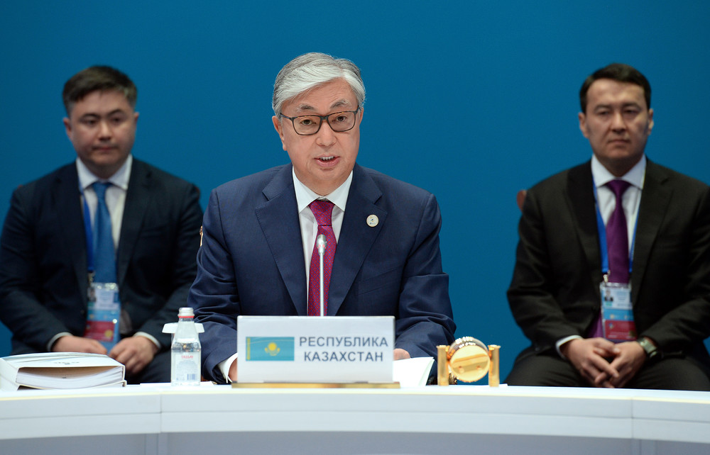 Касым-Жомарт Токаев на заседании Высшего Евразийского экономического совета в узком составе