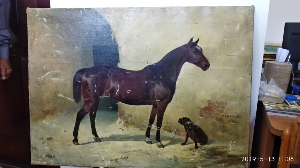 «Лошадь с собакой» 1875 года кисти Николая Сверчкова