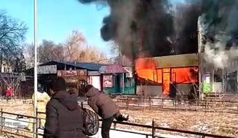 Пожар в кафе села Кызыл-Адыр