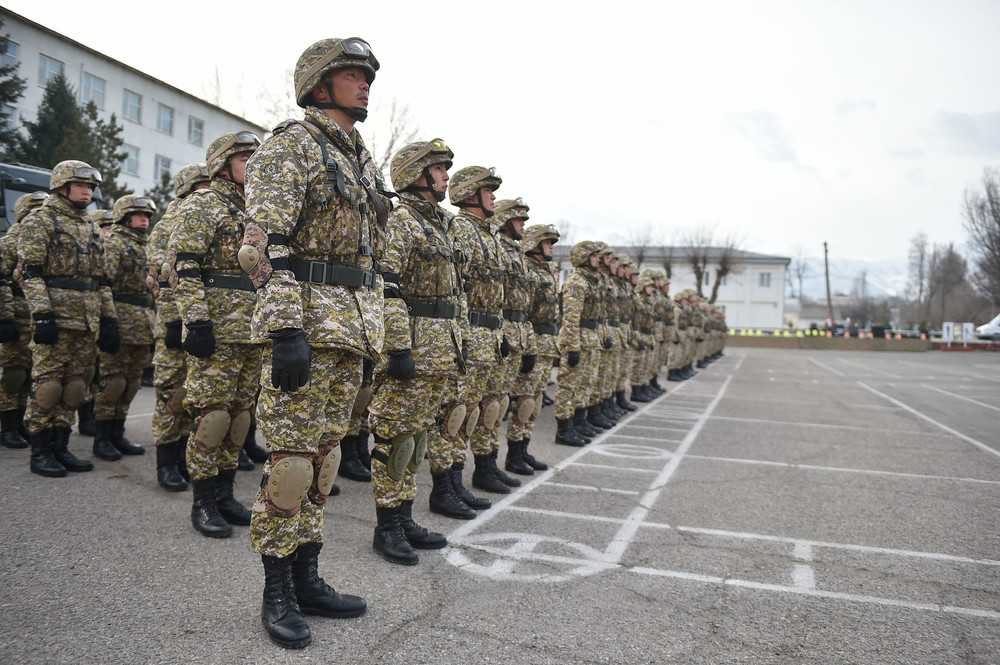 Военнослужащие воинской части в Кой-Таше