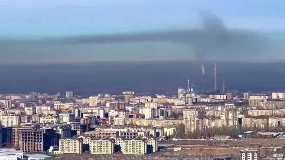 Черный смог над Бишкеком. Видео