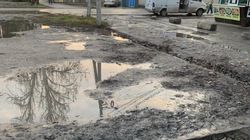 Горожанин жалуется на состояние тротуара в Кызыл-Аскере. Фото