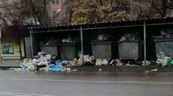 На Донецкой мусор вываливается из баков. Видео