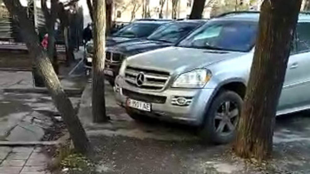 Законно ли на тротуаре на Гагарина организовали парковку? Видео горожанина