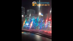 «На Новый год». По Бишкеку разъезжает красочная машина. Видео