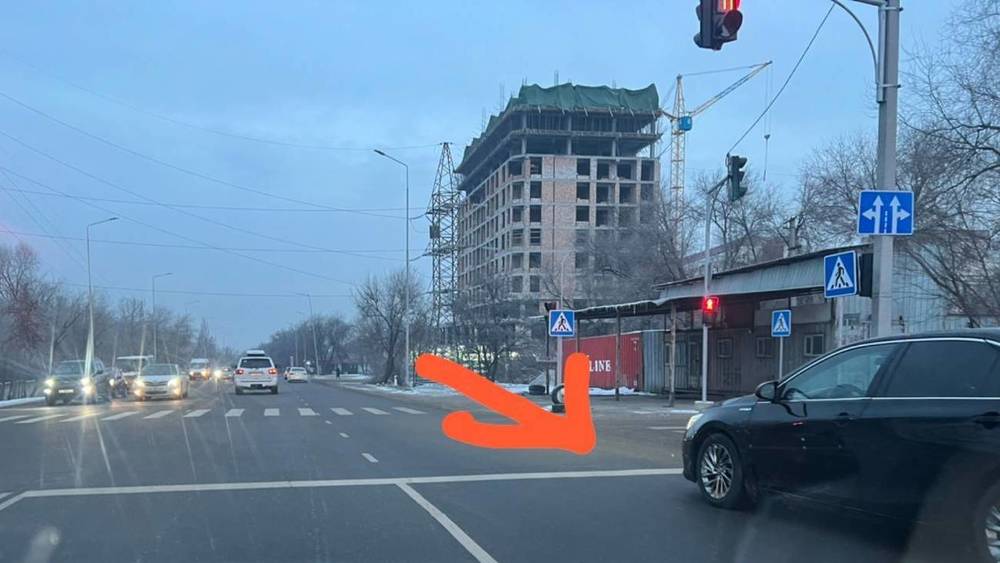 Водитель просит убрать стоп-линию на Алматинке. Фото