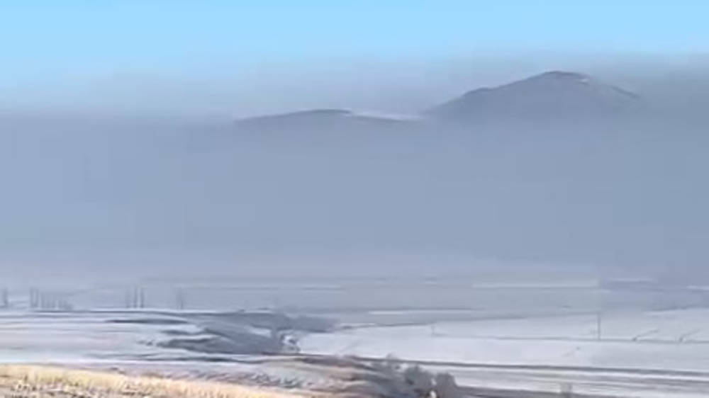 Смог в Бишкеке. Вид на столицу с гор. Видео