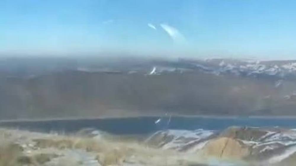 Вид на смог в Оше с Папанского водохранилища. Видео