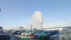 Дым из трубы ТЭЦ 1 февраля. Фото горожанина