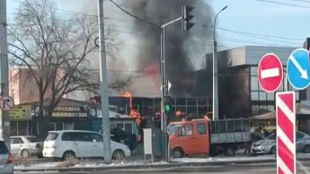 Видео пожара на улице Гагарина