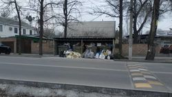 На Эркиндик не убрали мусор. Фото