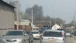 На западе Бишкека произошел пожар. <b>Видео</b>