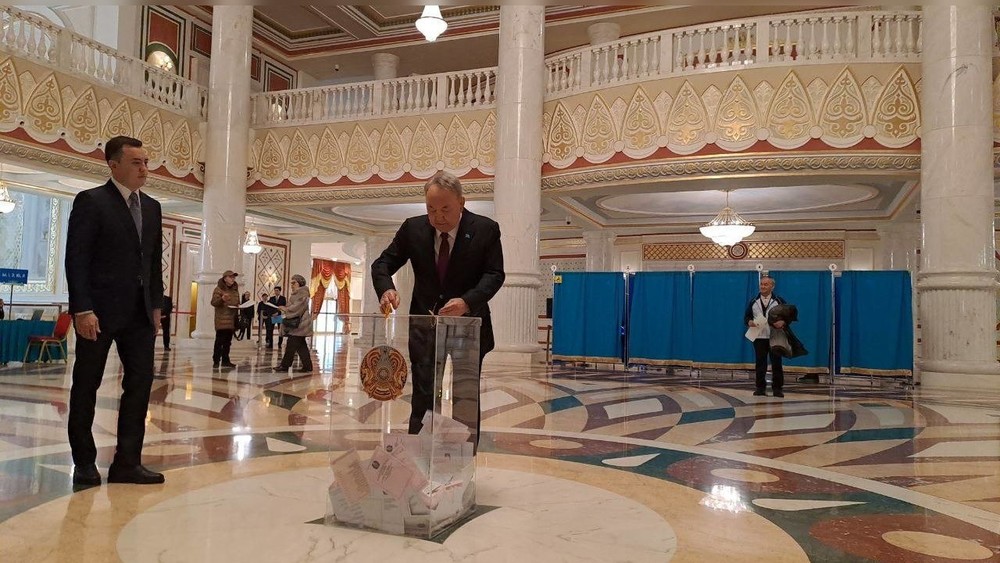 Назарбаев на парламентских выборах в Казахстане 2023 год