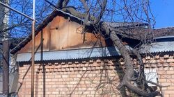 На Тыныстанова ветка дерева упала на крышу дома. Фото
