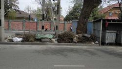 На ул.Дзержинского не убирают мусор возле баков. Фото горожанина
