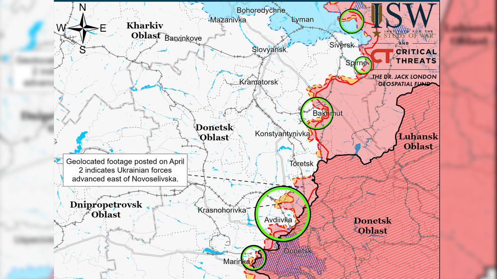 Карта isw боевых действий украина