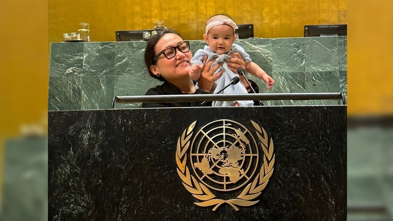 'It's about all working mothers' - Kyrgyzstan's Permanent Representative to UN comments on her photo with daughter at UN podium - Vimarsana News