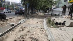 Горожане интересуются, когда закончат ремонт тротуаров по проспекту Чуй