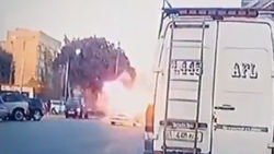 Момент взрыва газового оборудования «Тойоты» попал на видео